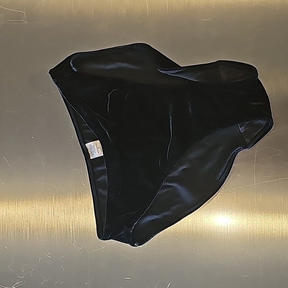 Black velvet panty by Cacique